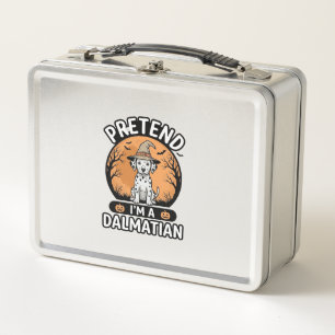 Pretend Im a Dalmatian Halloween Dog Design_1 Metal Lunch Box