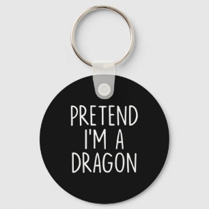 Pretend I'm A Dragon Halloween Couples Costume Mat Key Ring