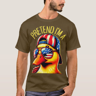 Pretend Im A Duck Design Women Men Kids Halloween T-Shirt