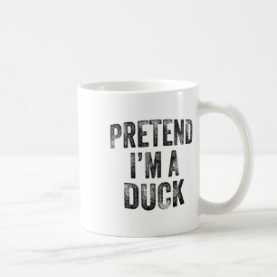Pretend I'm A Duck Family Lazy Easy Halloween Part Coffee Mug