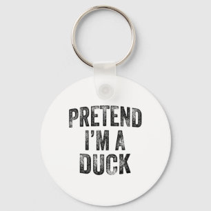 Pretend I'm A Duck Family Lazy Easy Halloween Part Key Ring