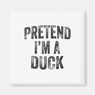 Pretend I'm A Duck Family Lazy Easy Halloween Part Magnet