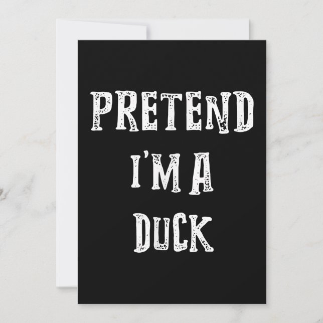 Pretend Im A Duck Halloween Costume Couples Holiday Card (Front)