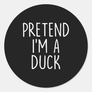 Pretend I'm A Duck Halloween Couples Costume Group Classic Round Sticker
