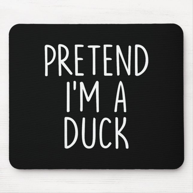 Pretend I'm A Duck Halloween Couples Costume Group Mouse Mat (Front)