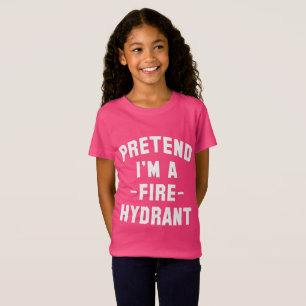 Pretend I'm A Fire Hydrant Funny Halloween T-Shirt