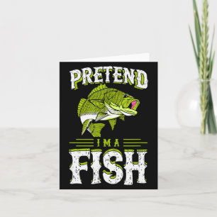 Pretend I'm A Fish B Funny Cute Lazy Halloween Cos Card