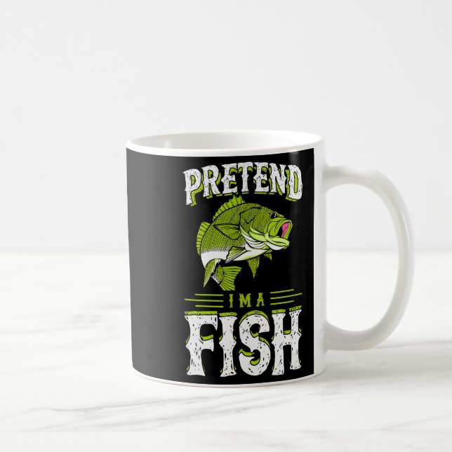 Pretend I'm A Fish B Funny Cute Lazy Halloween Cos Coffee Mug (Right)