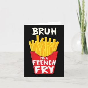 Pretend I'm A French Fry Funny Lazy Halloween Cost Card