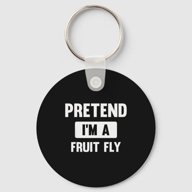 Pretend I'm A Fruit Fly Funny Halloween Costume  Key Ring (Front)