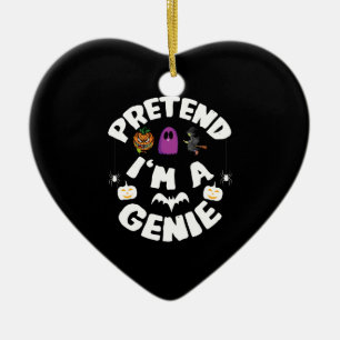 Pretend I'm A Genie Funny Halloween Costume Gift Ceramic Tree Decoration