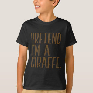 Pretend I'm A Giraffe Funny Halloween Party T-Shirt