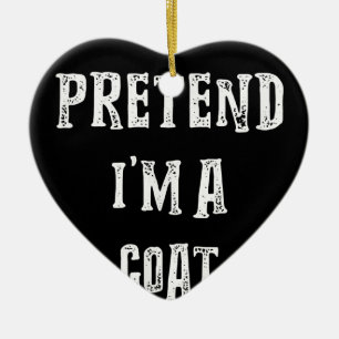Pretend I'm A Goat Halloween Costume Ceramic Tree Decoration