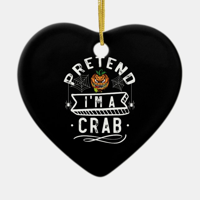 Pretend I'm A Grab Funny Halloween Costume Gift Ceramic Tree Decoration (Front)