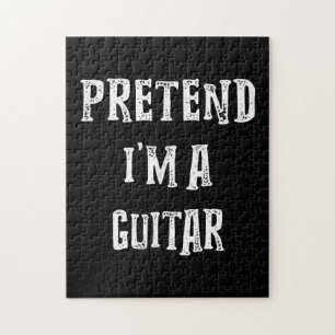 Pretend I'm A Guitar Costume Couples Jigsaw Puzzle