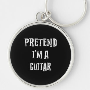 Pretend I'm A Guitar Costume Couples Key Ring