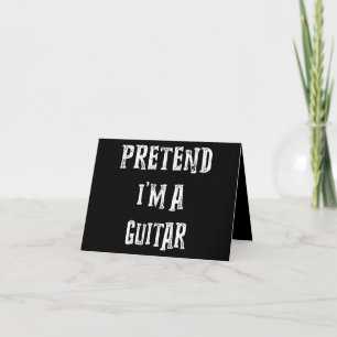 Pretend I'm A Guitar Costume Couples Thank You Card