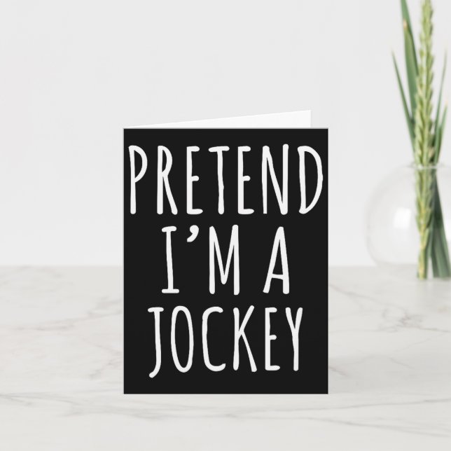 Pretend I'm A Jockey Costume Design  Card (Front)