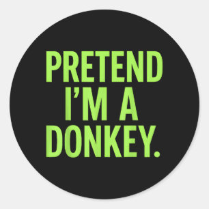 Pretend Im A Lazy Funny Halloween Costume Classic Round Sticker