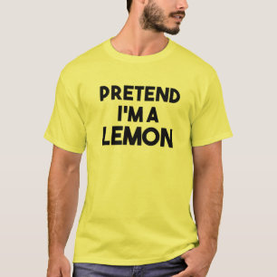 Pretend I'm A Lemon Costume Lazy Funny Halloween T-Shirt