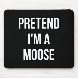 Pretend I'm A Moose Adult Costume Halloween Brown Mouse Mat