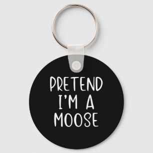 Pretend I'm A Moose Costume Halloween Lazy Quick F Key Ring