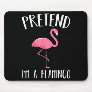 Pretend I'm A Nk Flamingo Funny Halloween Costume  Mouse Mat