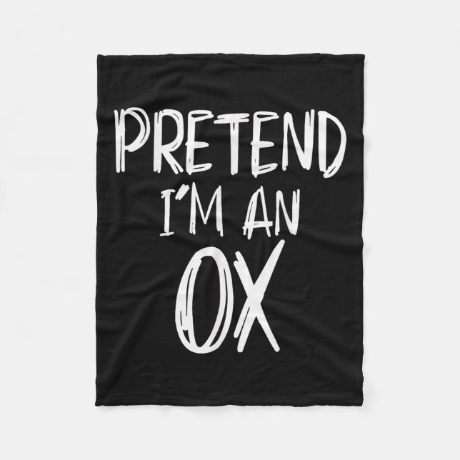 Pretend I'm A Ox Costume Halloween Party Family La Fleece Blanket (Front)