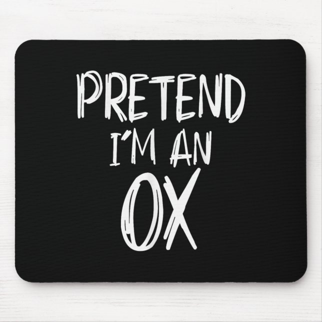 Pretend I'm A Ox Costume Halloween Party Family La Mouse Mat (Front)