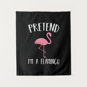 Pretend Im A Pink Flamingo Funny Halloween Costume Tapestry