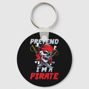 Pretend I'm A Pirate Costume Party Funny Halloween Key Ring