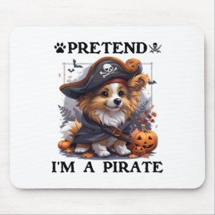 Pretend I'm A Pirate Shetland Sheepdog Halloween P Mouse Mat