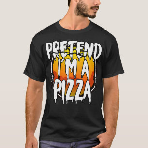 Pretend Im A Pizza Funny Lazy Halloween Costume La T-Shirt
