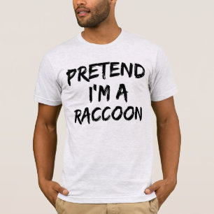 Pretend I'm A Racoon Funny Halloween T-Shirt