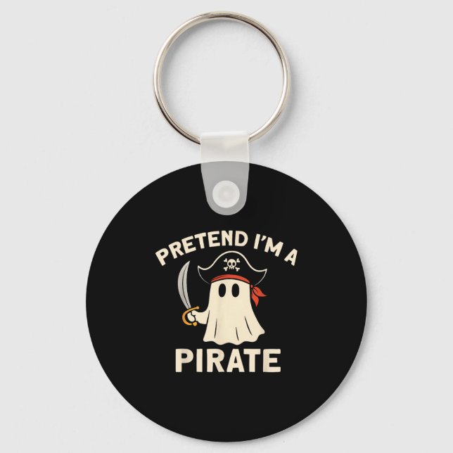 Pretend I'm A Rate Funny Halloween Ghost Costume M Key Ring (Front)