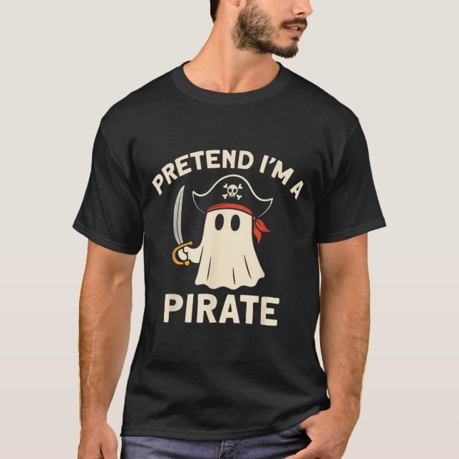 Pretend I'm A Rate Funny Halloween Ghost Costume M T-Shirt (Front)