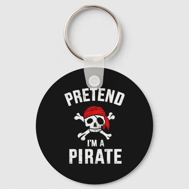 Pretend I'm A Rate Funny Lazy Easy Diy Halloween C Key Ring (Front)