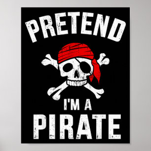 Pretend I'm A Rate Funny Lazy Easy Diy Halloween C Poster