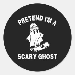 Pretend I'm A Scary Ghost Halloween Costume 2 Classic Round Sticker