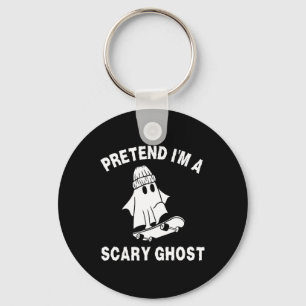 Pretend I'm A Scary Ghost Halloween Costume 2 Key Ring