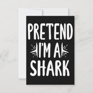 Pretend Im A Shark Easy Halloween Words Gifts RSVP Card