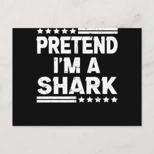 Pretend Im A Shark Vintage Gifts Holiday Postcard