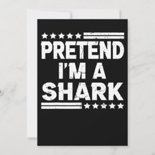 Pretend Im A Shark Vintage Gifts Thank You Card