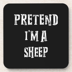 Pretend Im A Sheep Halloween Best Present Coaster