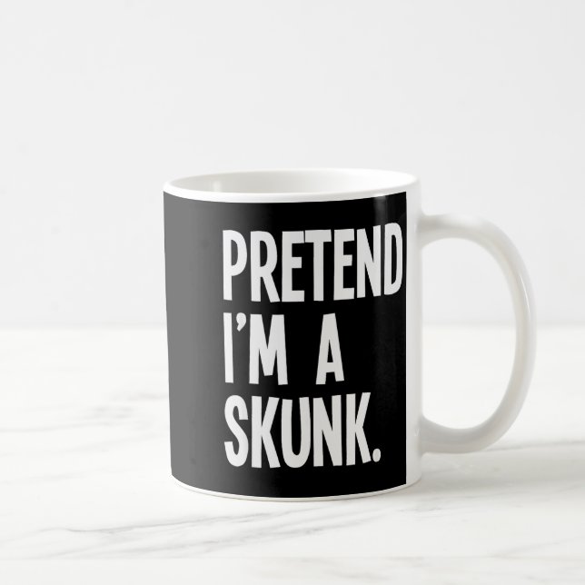 Pretend I'm A Skunk Funny Halloween Party Costume  Coffee Mug (Right)
