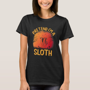 Pretend I'm a Sloth Group Matching Halloween Holid T-Shirt