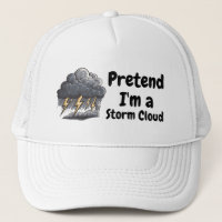 Pretend I'm a storm cloud lazy costume white
