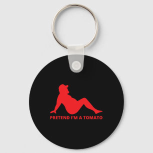 Pretend I'm A Tomato Simple Easy Lazy Halloween Co Key Ring