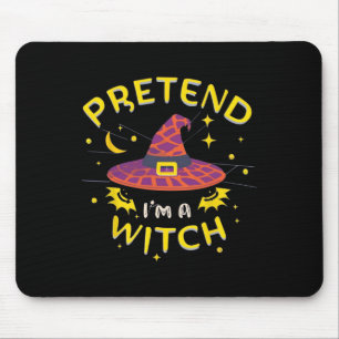 Pretend I'm A Witch Ghost Halloween Costume Mouse Mat