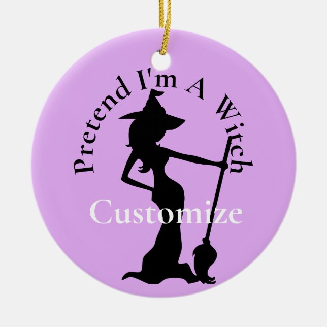 Pretend I'm A Witch Thunder_Cove Ceramic Tree Decoration (Front)